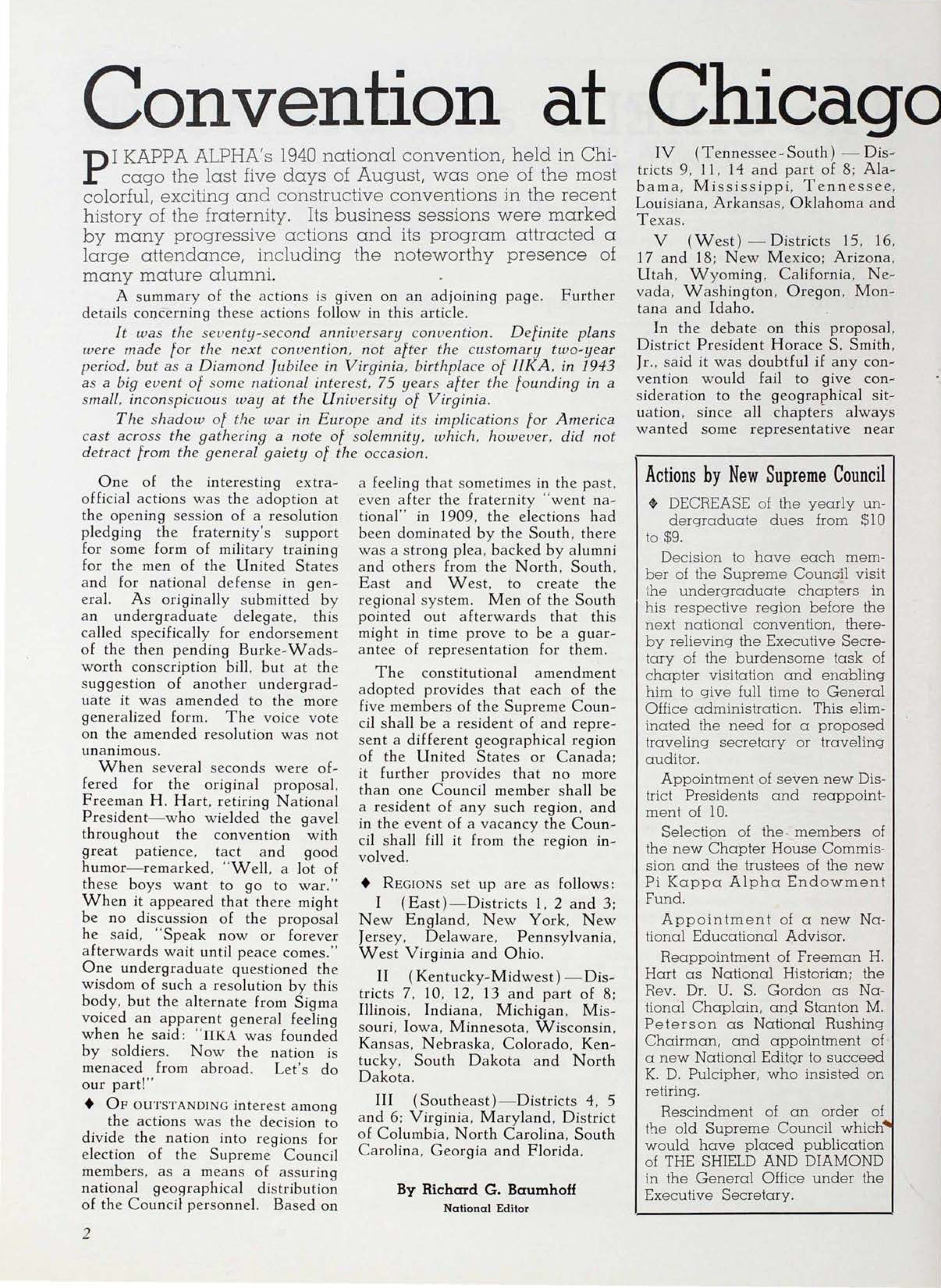 Actions By New Supreme Council